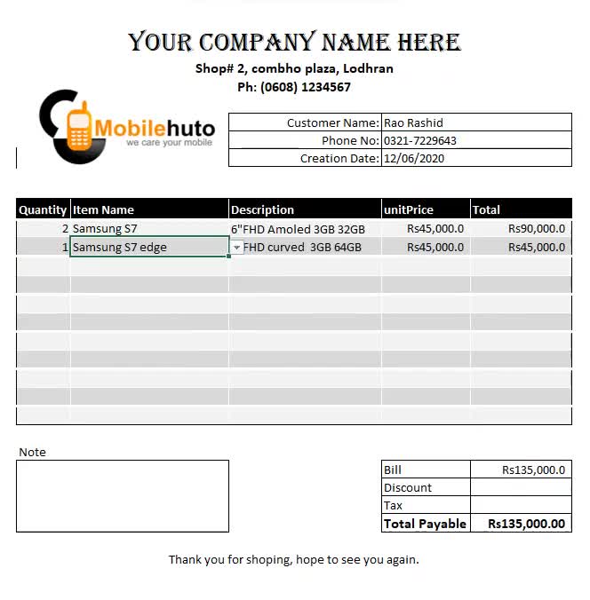 make google spreadsheet or ms excel template for you