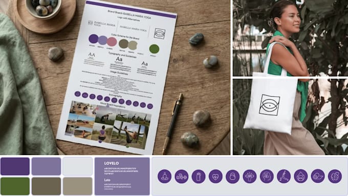 design a cohesive logo system with color palette