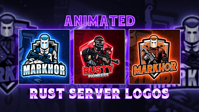 Design animated rust server logo design by Markhor251 | Fiverr