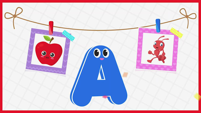 create educational 2d kids learning videos