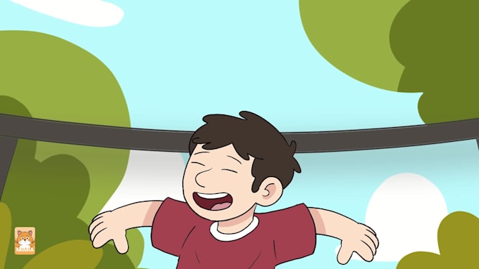 make a short cute childrens animation