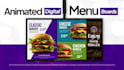 design a stunning animated restaurant digital menu