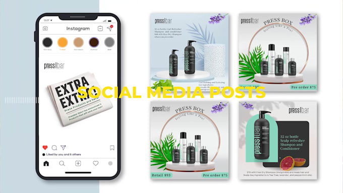 create social media posts, graphics, and canva template
