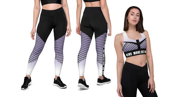 design stylish custom leggings hoodies sports bra