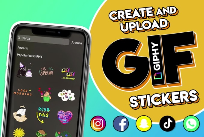 Create animated gif stickers for instagram stories, facebook and giphy by  Theunknown0000 | Fiverr