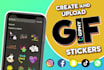 create animated GIF stickers for instagram stories, facebook and giphy