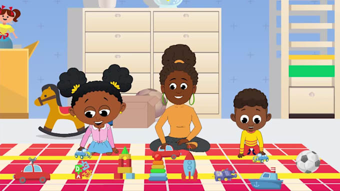 create a unique 2d kids animation