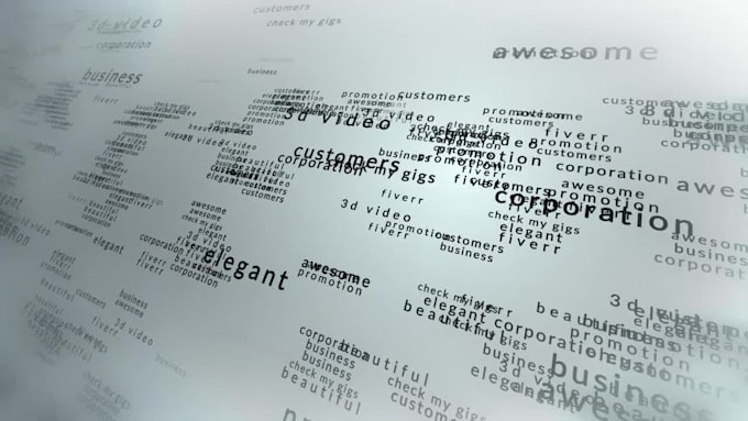 create beautiful business logo word animation