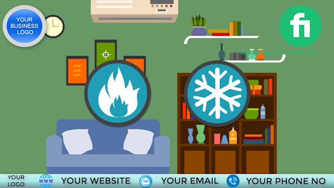 create 5 hvac services promotional explainer animation video