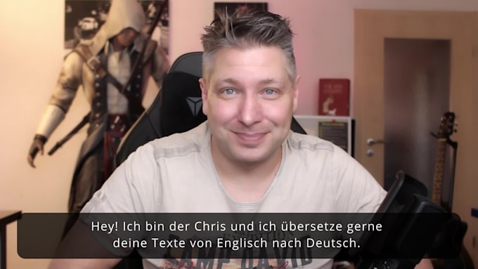 translate english to german with human editing