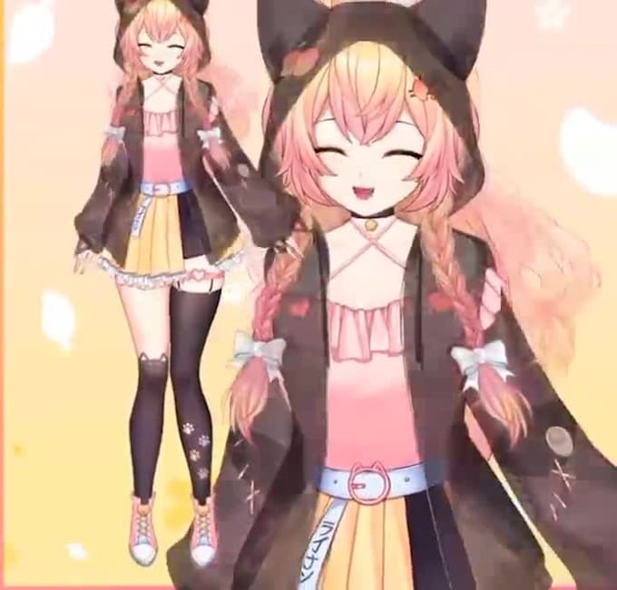 Draw And Rig Live2d Model Vtuber Vtuber Rigging Live 2d Model In Anime