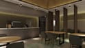 create a modern aesthetic cafe or restaurant interior design