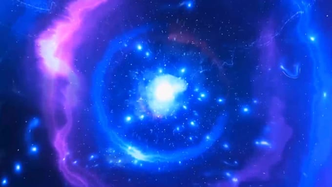 create space explosion logo opener