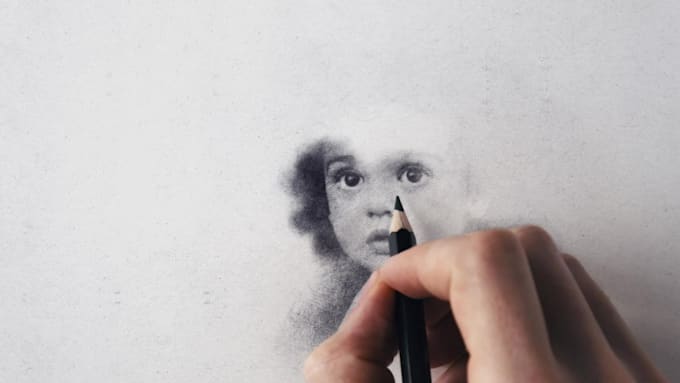 create 2d sketch style animation logo or picture by pencil