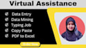 do data entry typing work job, copy paste, excel data entry and pdf to excel