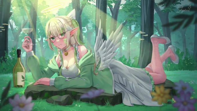 draw your vtuber artwork or lore illustration