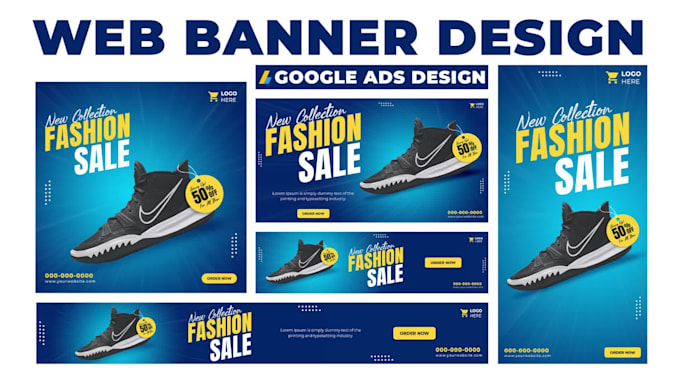 create a professional web banner or a web ad
