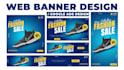 create a professional web banner or a web ad