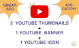 design 5 seo youtube thumbnails in 2 hours