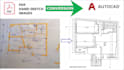 convert pdf sketch architectural drawings in autocad within 0ne day