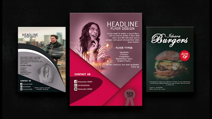design an awesome professional flyer or poster