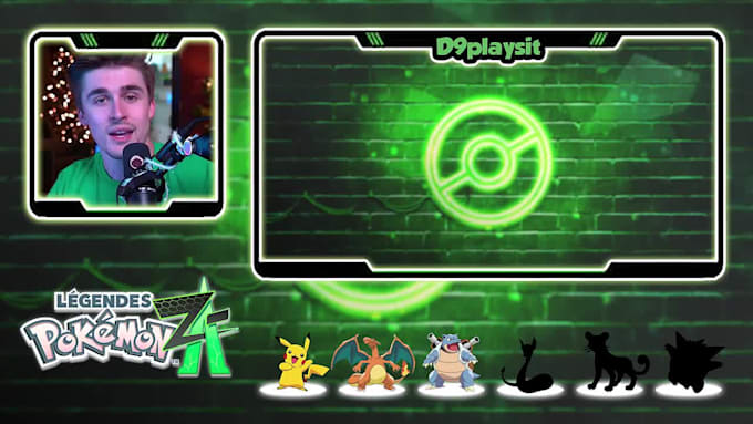 make professional pokemon overlay or stream overlays and pokemon logo