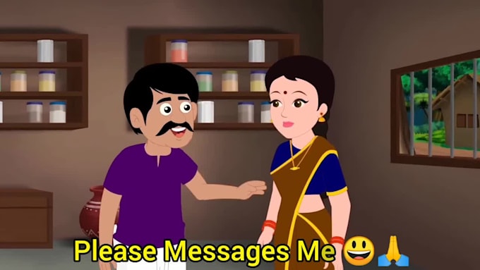 create a 2d animation video, moral stories, animation story