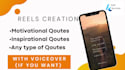 create motivational, inspirational quotes reels and posts
