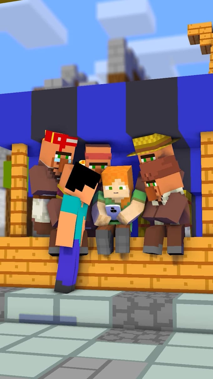 create a minecraft 3d animation