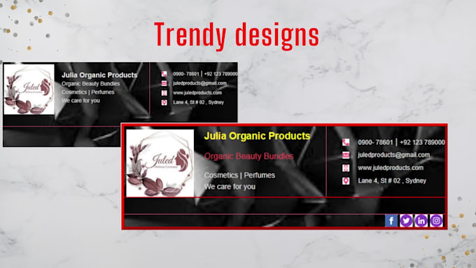 design smart clickable HTML email signature