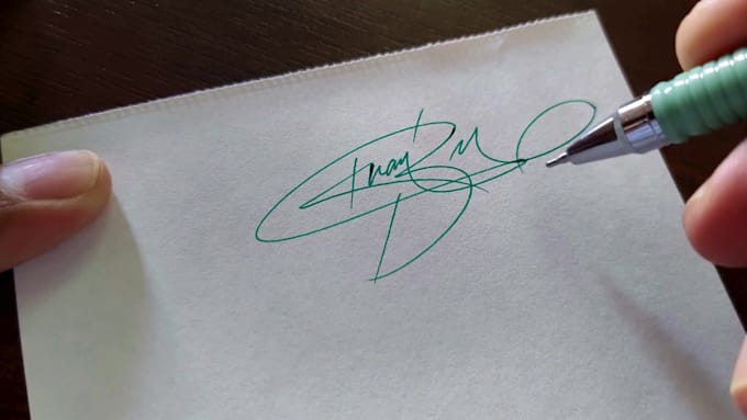 design artistic handwritten signature or logo