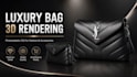 create 3d handbag modeling and luxury purse product rendering
