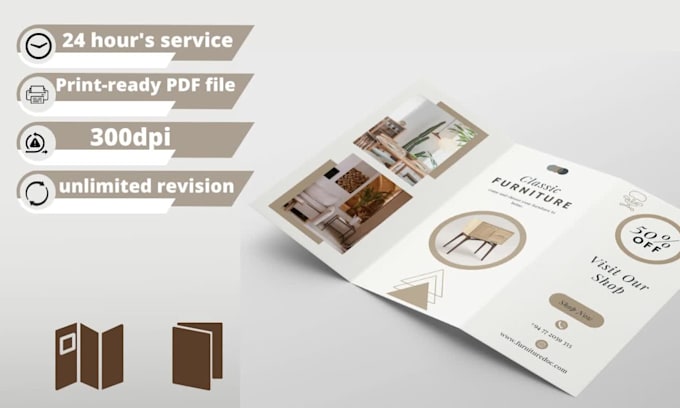 do a bifold, trifold brochure design