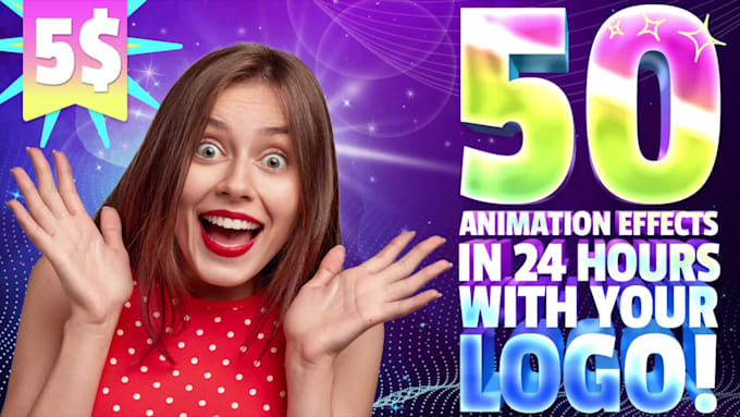 create 50 animation videos with your logo in 24 hours