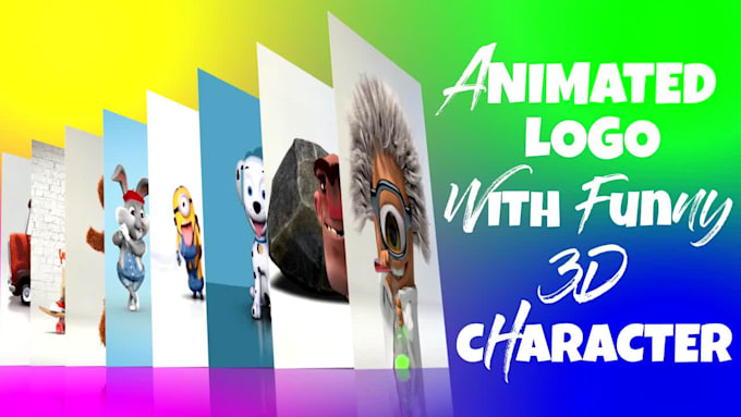 do funny 3d character custom logo animation