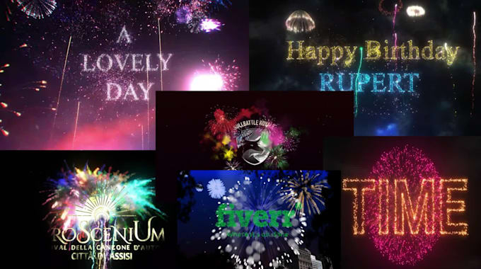 make best fireworks logo or text animation video