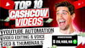 do youtube automation videos, cash cow videos, top 10 for automated channel