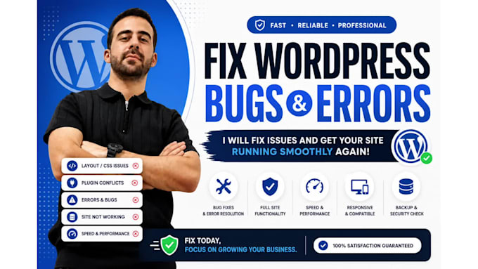 fix wordpress website bugs and errors