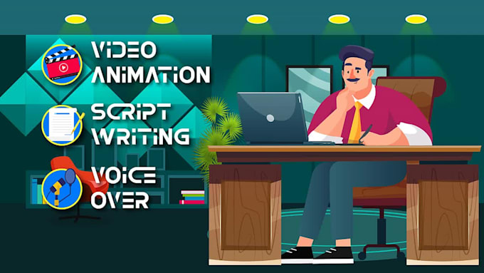create 2d character animated explainer sales video