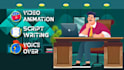 create 2d character animated explainer sales video