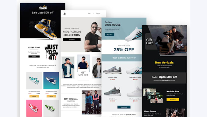 design responsive HTML mailchimp email template