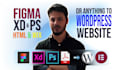 convert figma to wordpress, xd to wordpress, psd to wordpress website