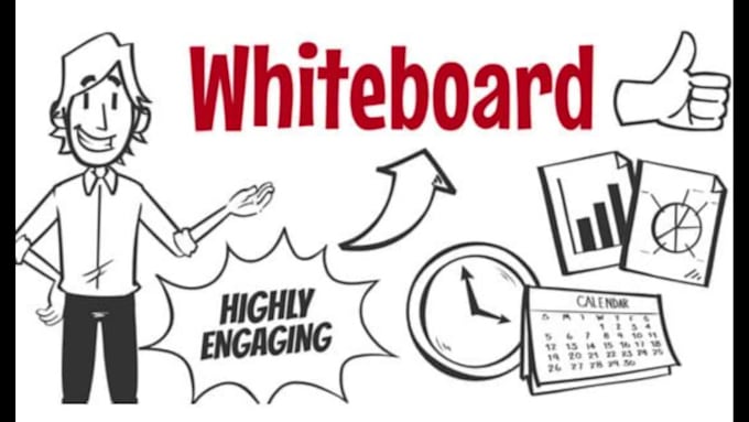 create colorful whiteboard explainer  animated  video