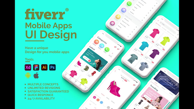 design modern app UI and prototype