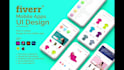 design modern app UI and prototype