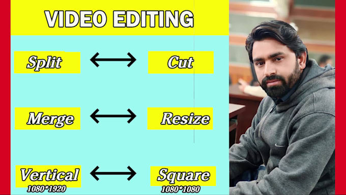 do video edit, merge, cut, trim and resize video