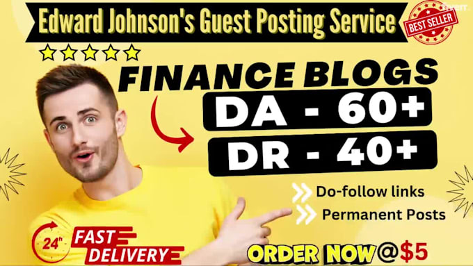 do whitehat SEO authority backlinks on da60 finance blogs