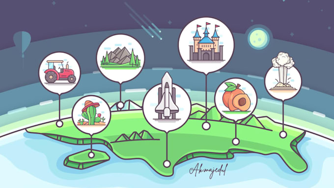 create custom flat illustration for your website or apps