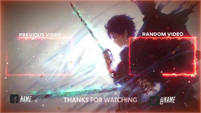 Create amazing anime and gaming outro or end screen for you by Mystic619 | Fiverr Create amazing anime and gaming outro or end screen for you by Mystic619 | Fiverr