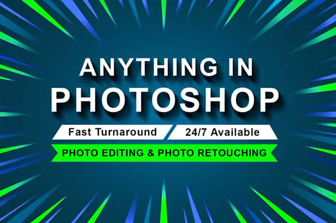 do any photoshop editing face swap color change remove object